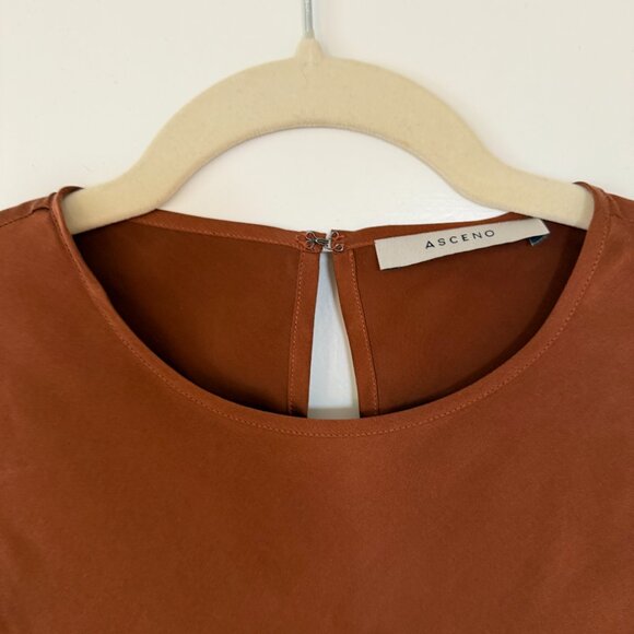 Asceno ‘Valencia’ Silk Dress - M - Brown - Picture 3 of 10